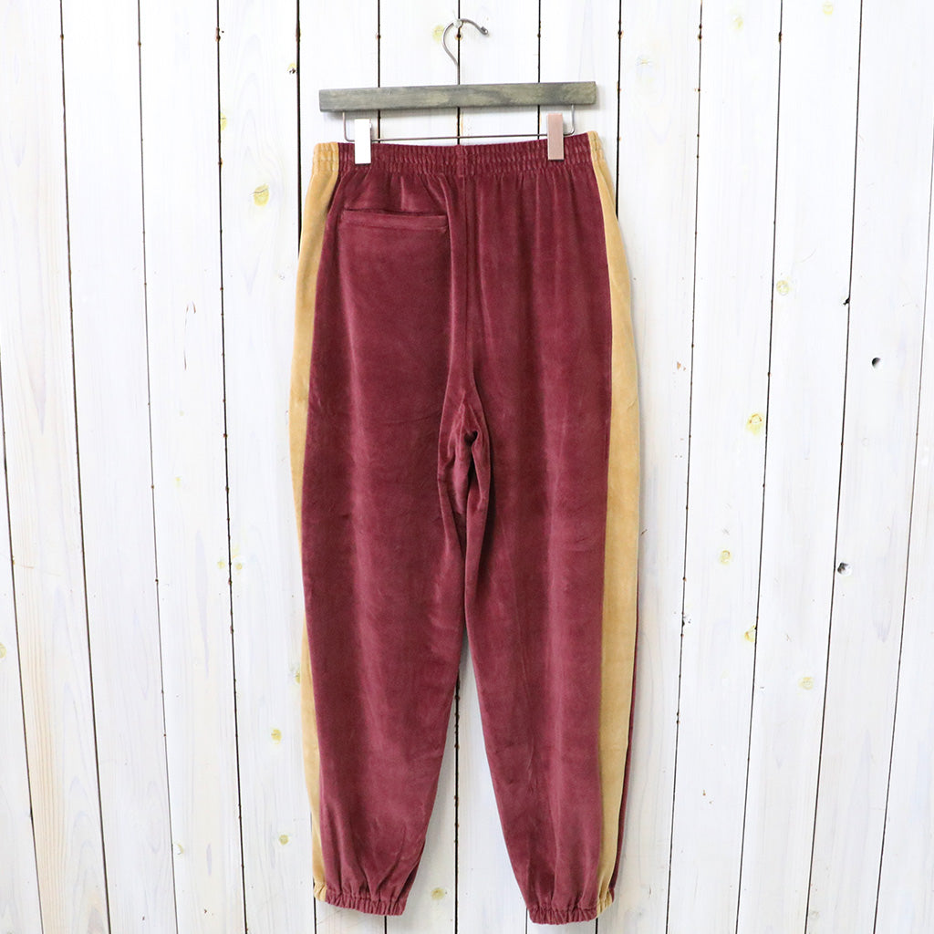 Needles : Side Line Sweat Pant-C/PE Velour (Burgundy)