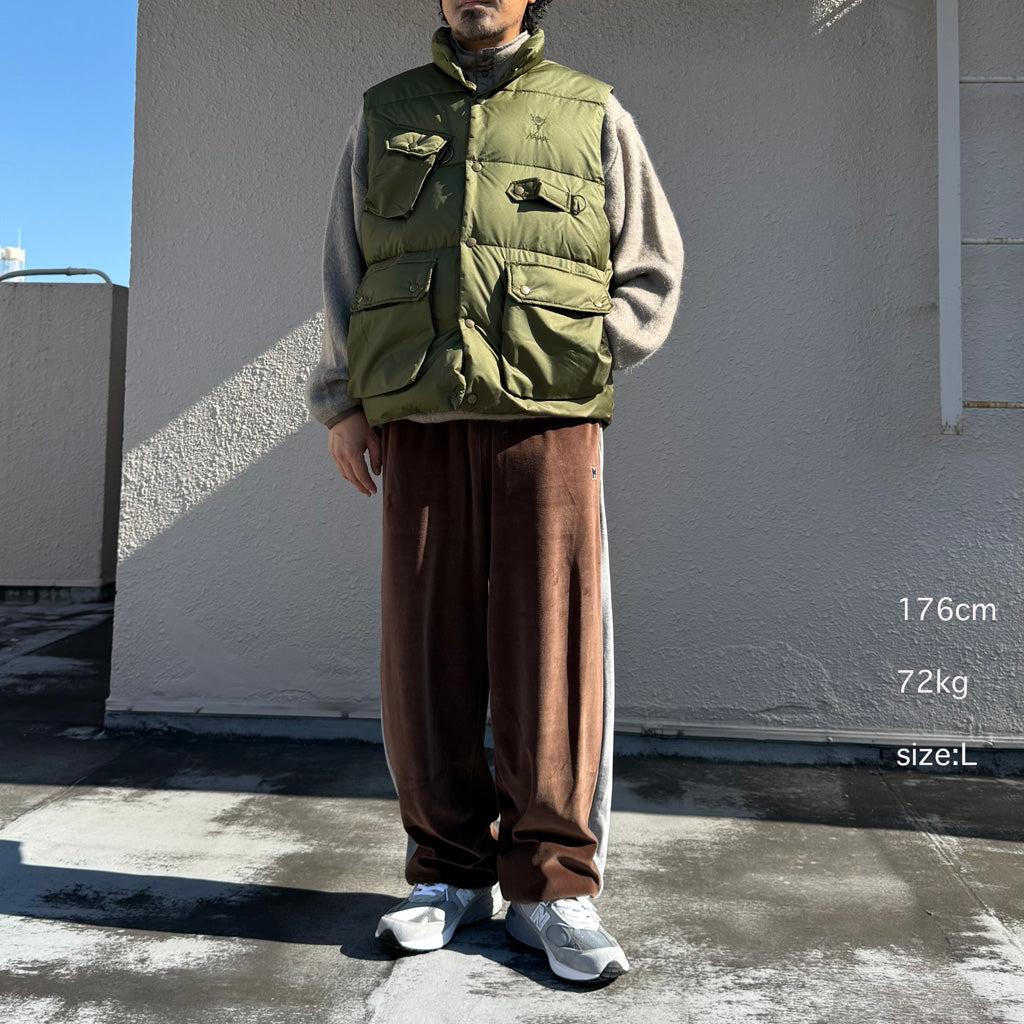 Needles : Side Line Sweat Pant-C/PE Velour (Brown)