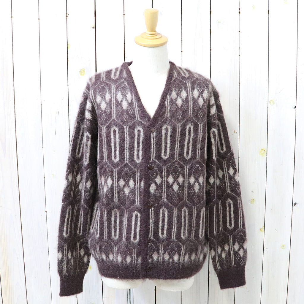 Needles : Mohair Cardigan-Geometric (Burgundy)