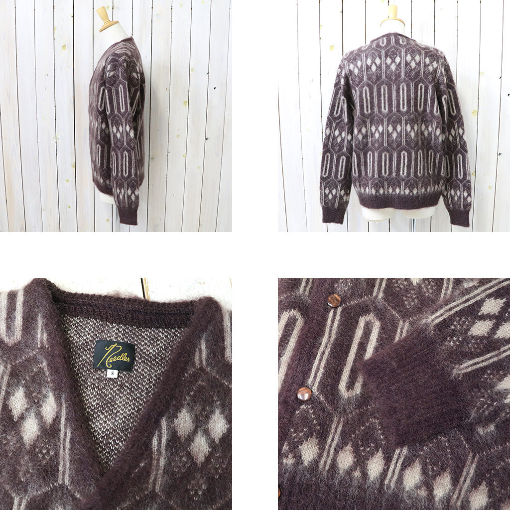 Needles : Mohair Cardigan-Geometric (Burgundy)