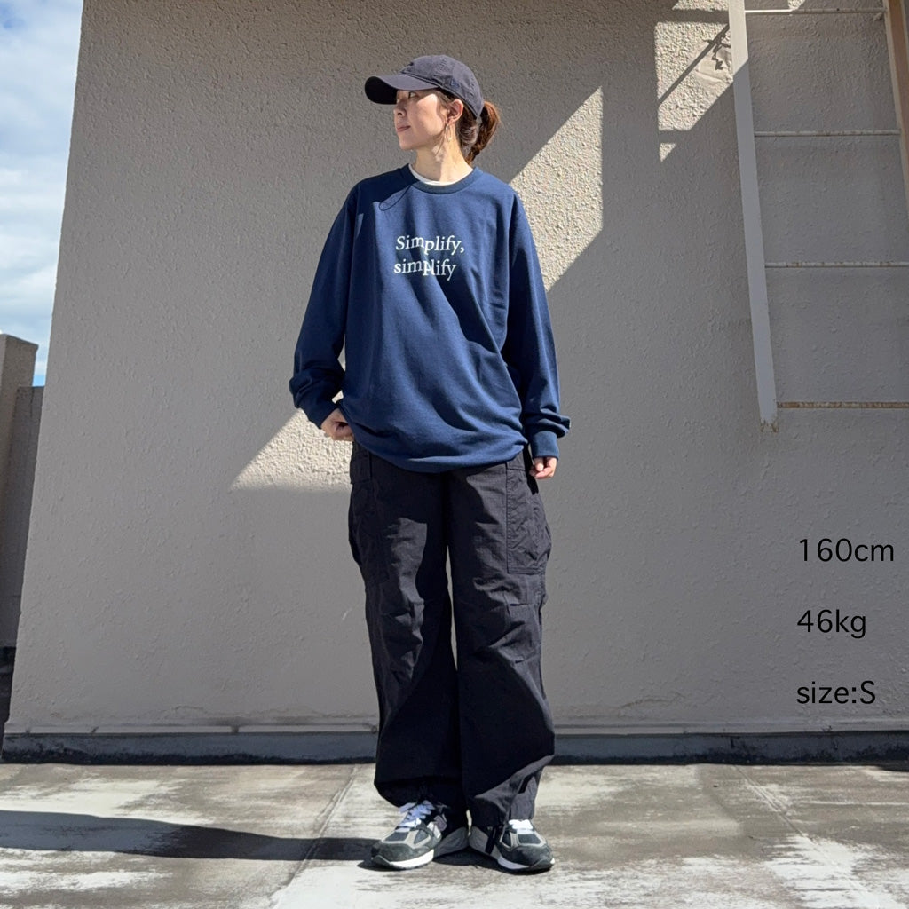 SOUTH2 WEST8 : L/S Crew Neck Tee-Simplify,simplify