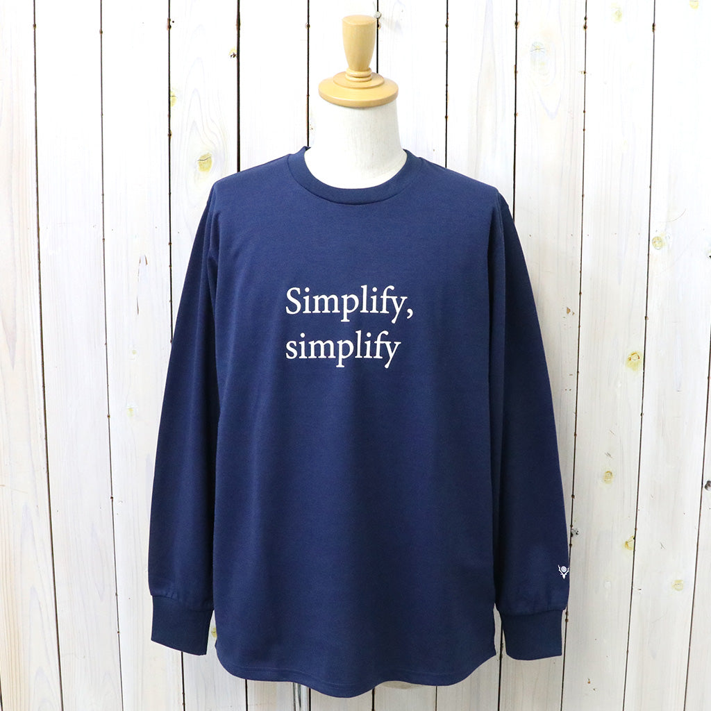 SOUTH2 WEST8 : L/S Crew Neck Tee-Simplify,simplify