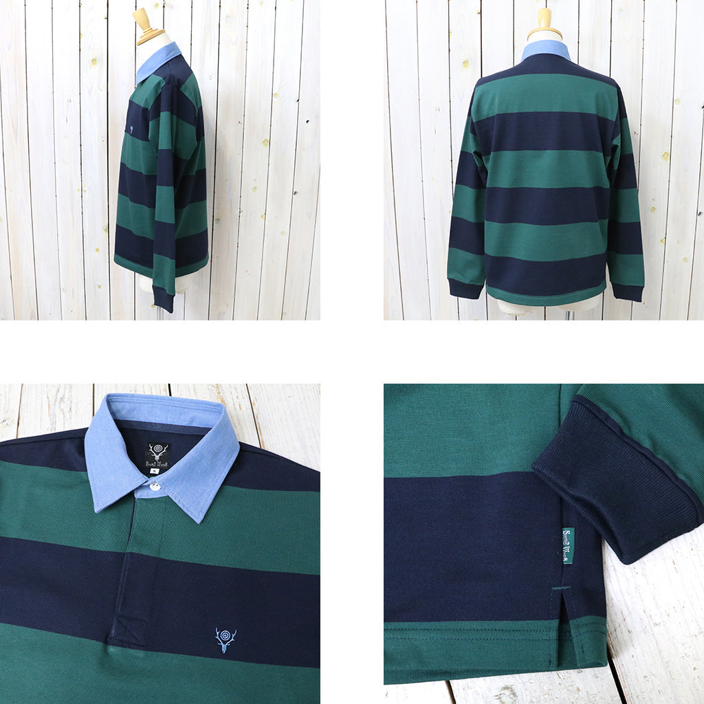 SOUTH2 WEST8 : Rugger Shirt-Cotton Plainstitch (Navy)