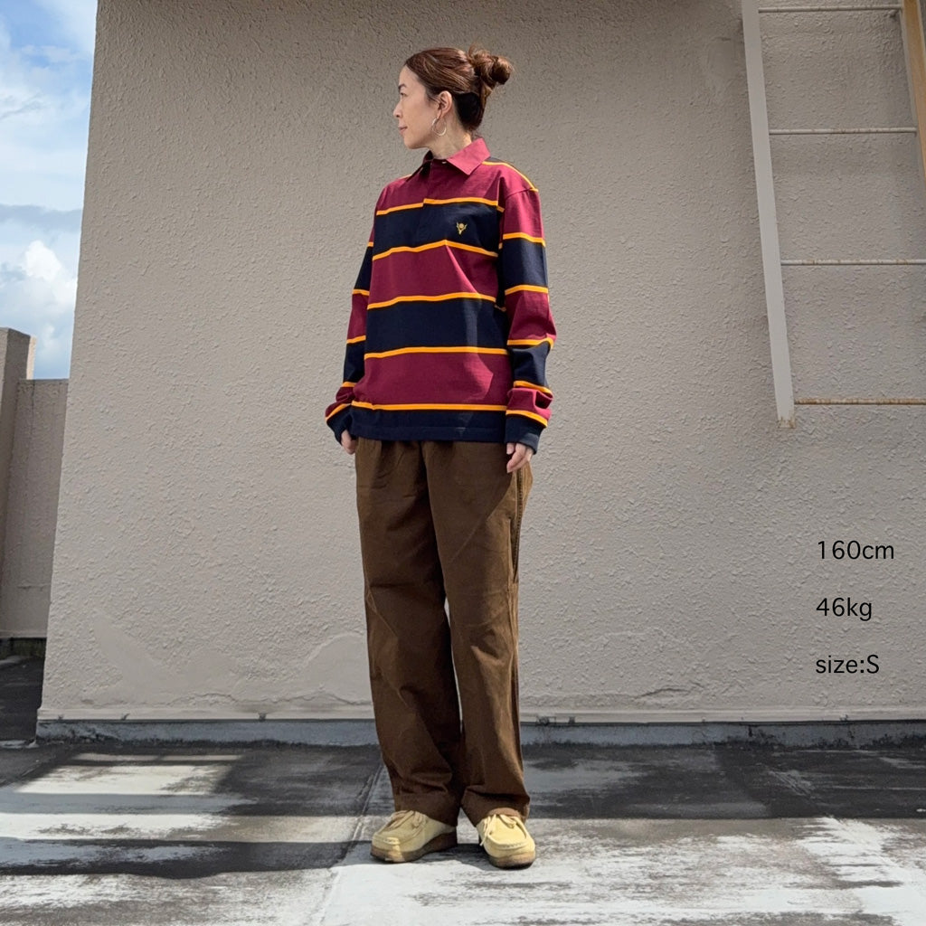 SOUTH2 WEST8 : Rugger Shirt-Cotton Plainstitch (Burgundy)