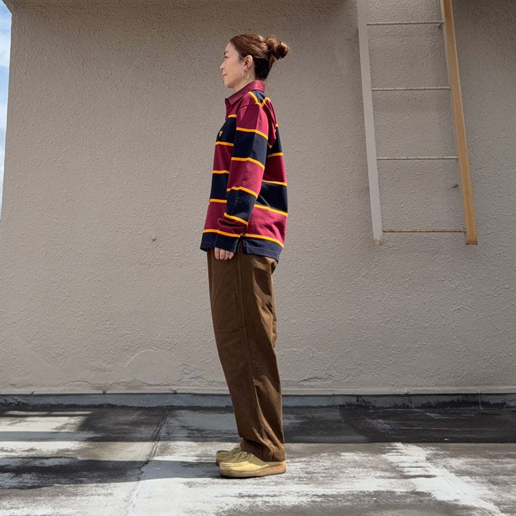 SOUTH2 WEST8 : Rugger Shirt-Cotton Plainstitch (Burgundy)