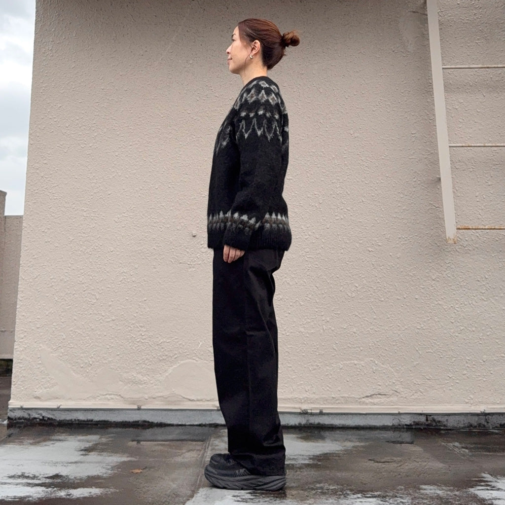 SOUTH2 WEST8 : Mohair Crew Neck Sweater-Nordic Skull (Black)