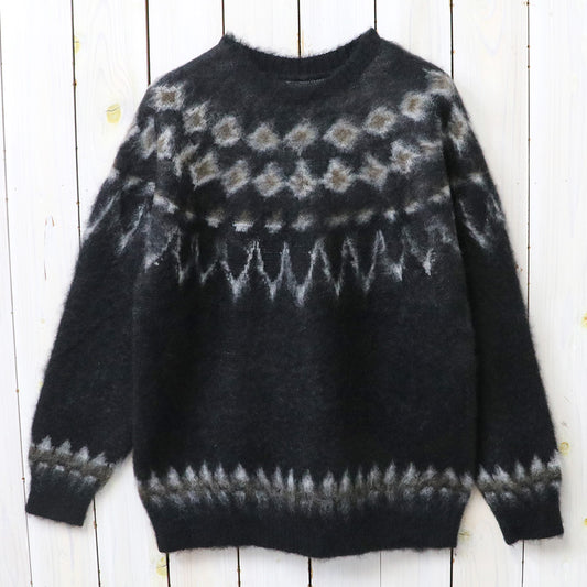 SOUTH2 WEST8 : Mohair Crew Neck Sweater-Nordic Skull (Black)