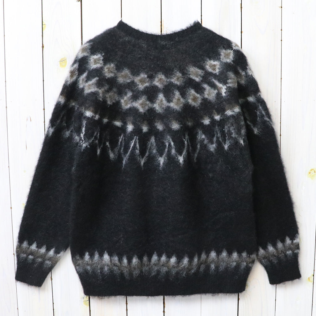 SOUTH2 WEST8 : Mohair Crew Neck Sweater-Nordic Skull (Black)