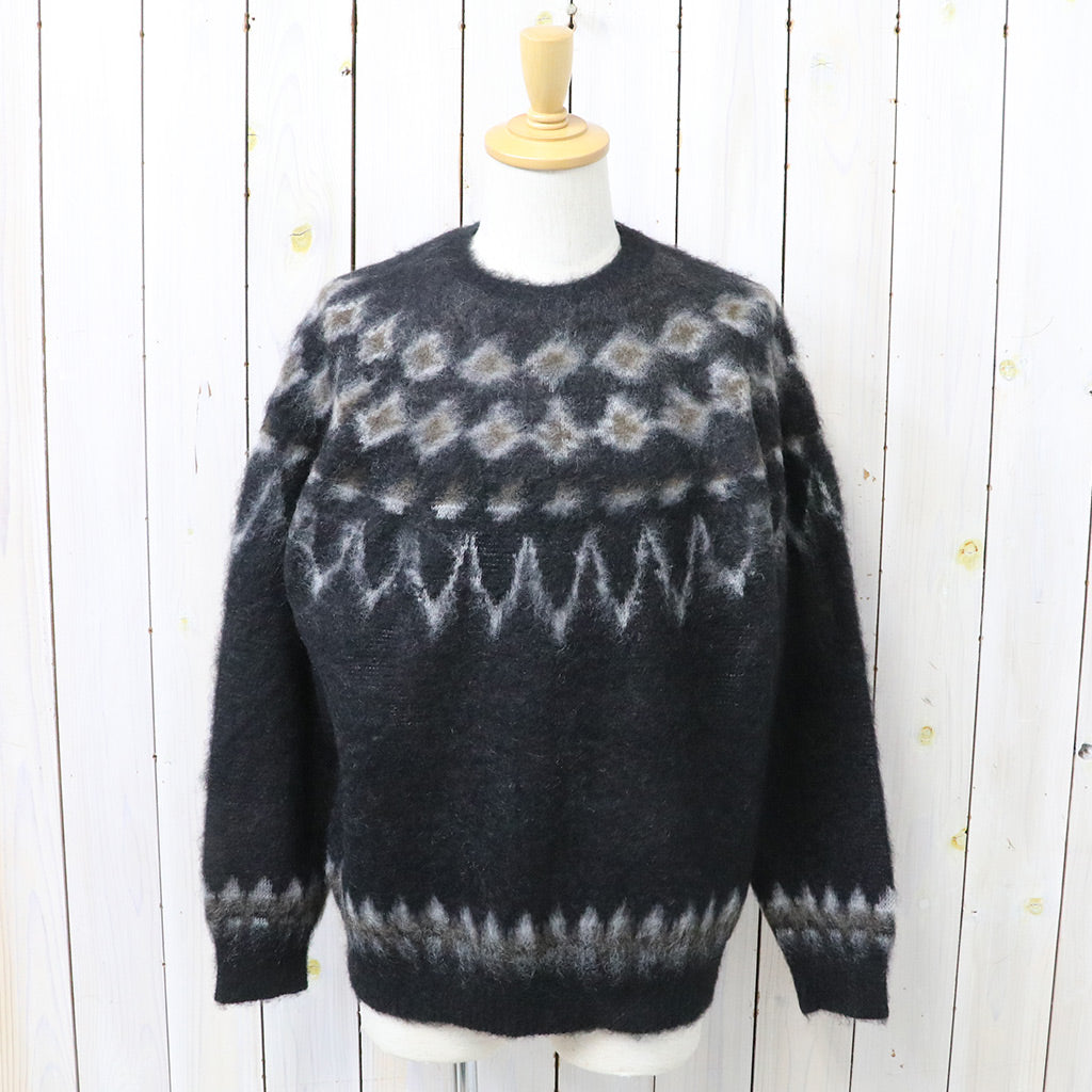 SOUTH2 WEST8 : Mohair Crew Neck Sweater-Nordic Skull (Black)