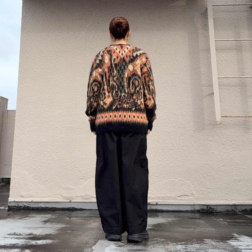 トップス Needles MOHAIR CARDIGAN PAISLEY M black Needles (ニードルズ) : Mohair Cardigan-Paisley (Black) – Reggieshop