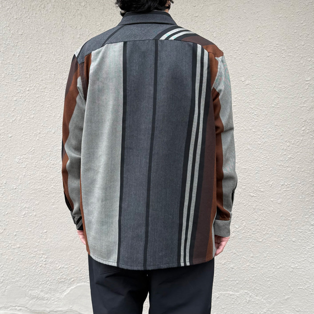 【SALE50%OFF】ENGINEERED GARMENTS : Classic Shirt-Wide Stripe Worsted Wool