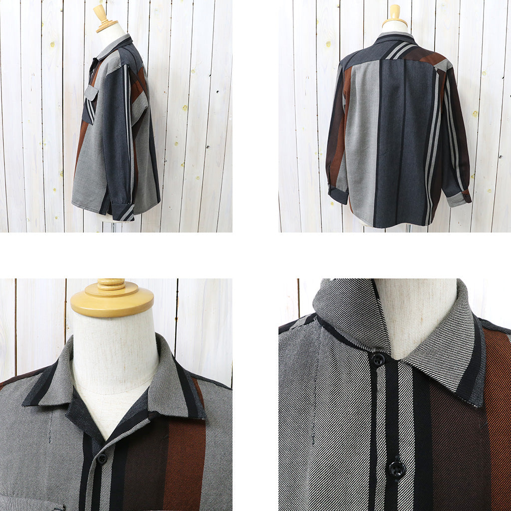 【SALE50%OFF】ENGINEERED GARMENTS : Classic Shirt-Wide Stripe Worsted Wool