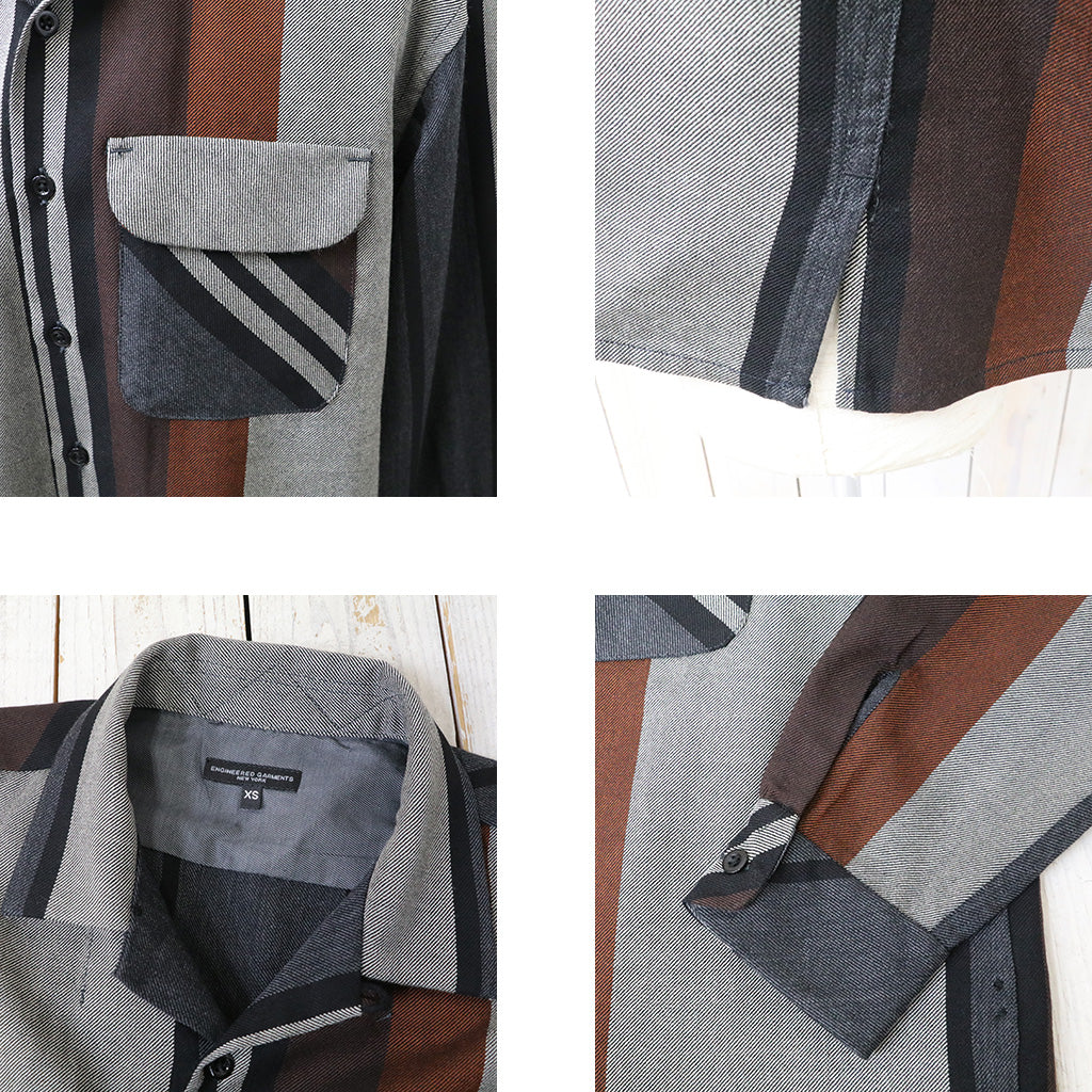【SALE50%OFF】ENGINEERED GARMENTS : Classic Shirt-Wide Stripe Worsted Wool