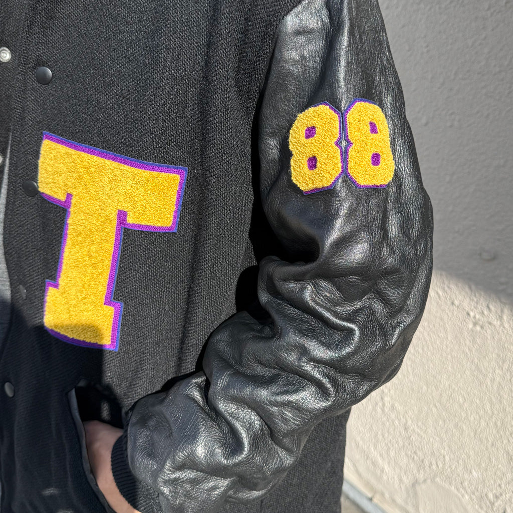 Needles : Lettered Coat-Wool Melton (Black)