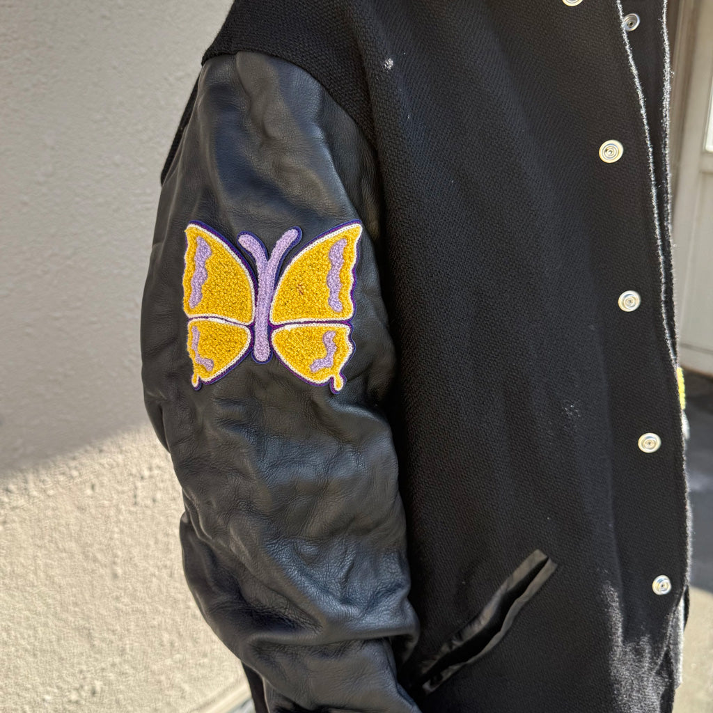 Needles : Lettered Coat-Wool Melton (Black)