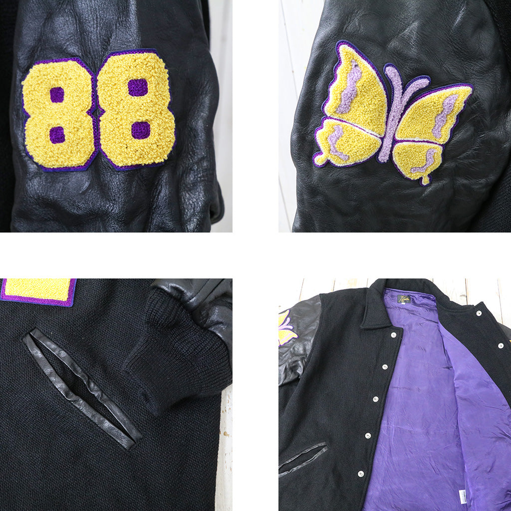 Needles : Lettered Coat-Wool Melton (Black)