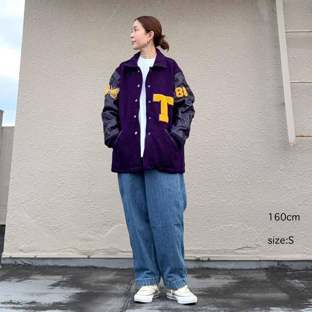 Needles : Lettered Coat-Wool Melton (Purple)