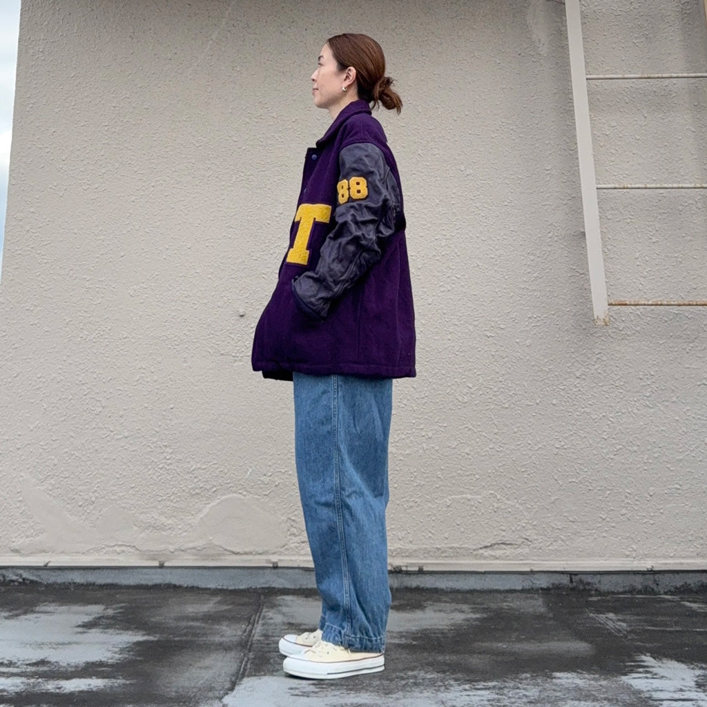 Needles : Lettered Coat-Wool Melton (Purple)