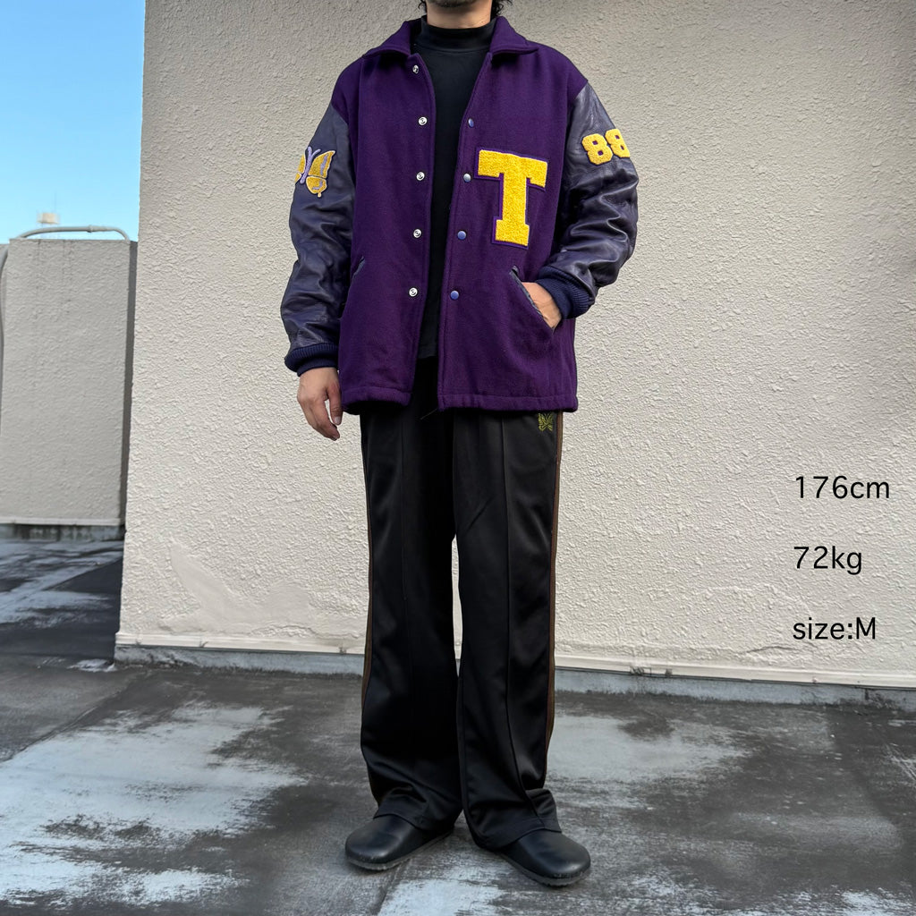 Needles : Lettered Coat-Wool Melton (Purple)