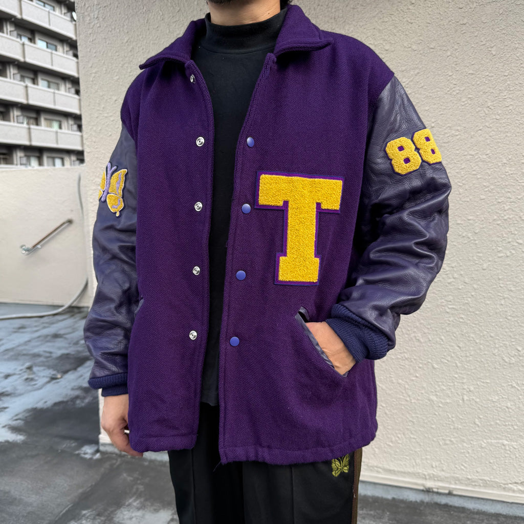 Needles : Lettered Coat-Wool Melton (Purple)