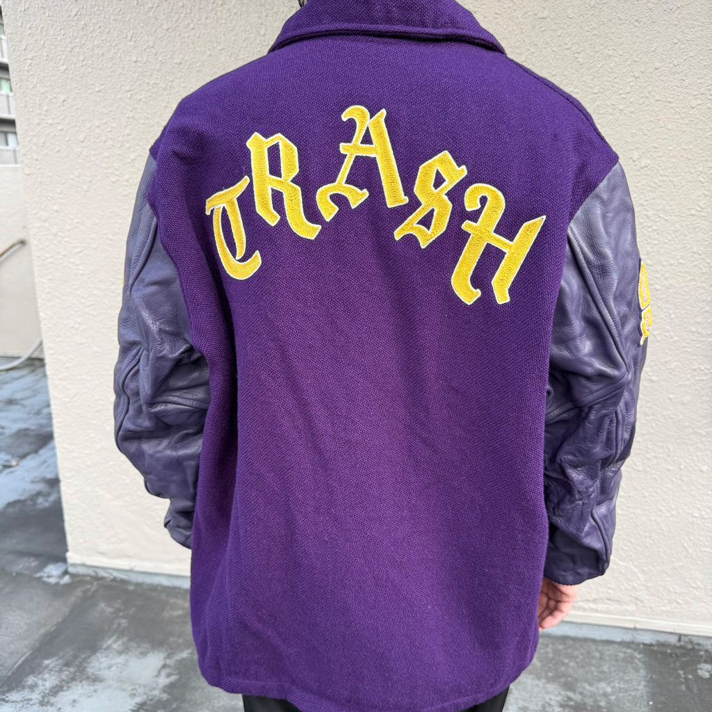 Needles : Lettered Coat-Wool Melton (Purple)