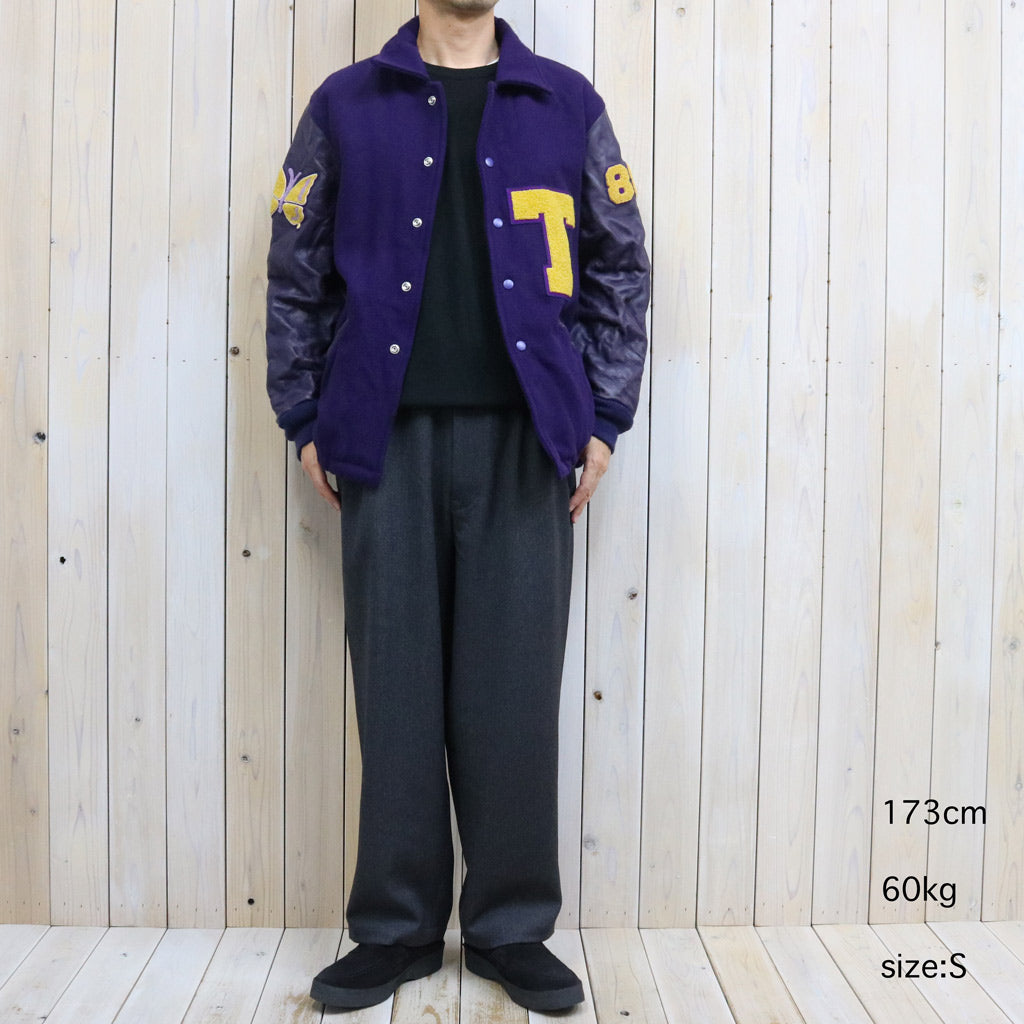 Needles : Lettered Coat-Wool Melton (Purple)