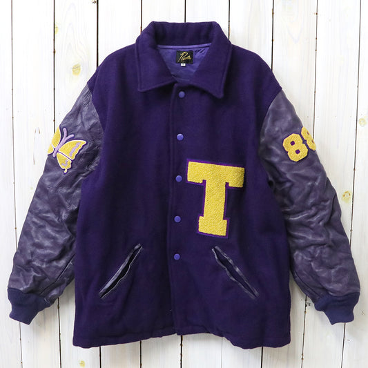 Needles : Lettered Coat-Wool Melton (Purple)