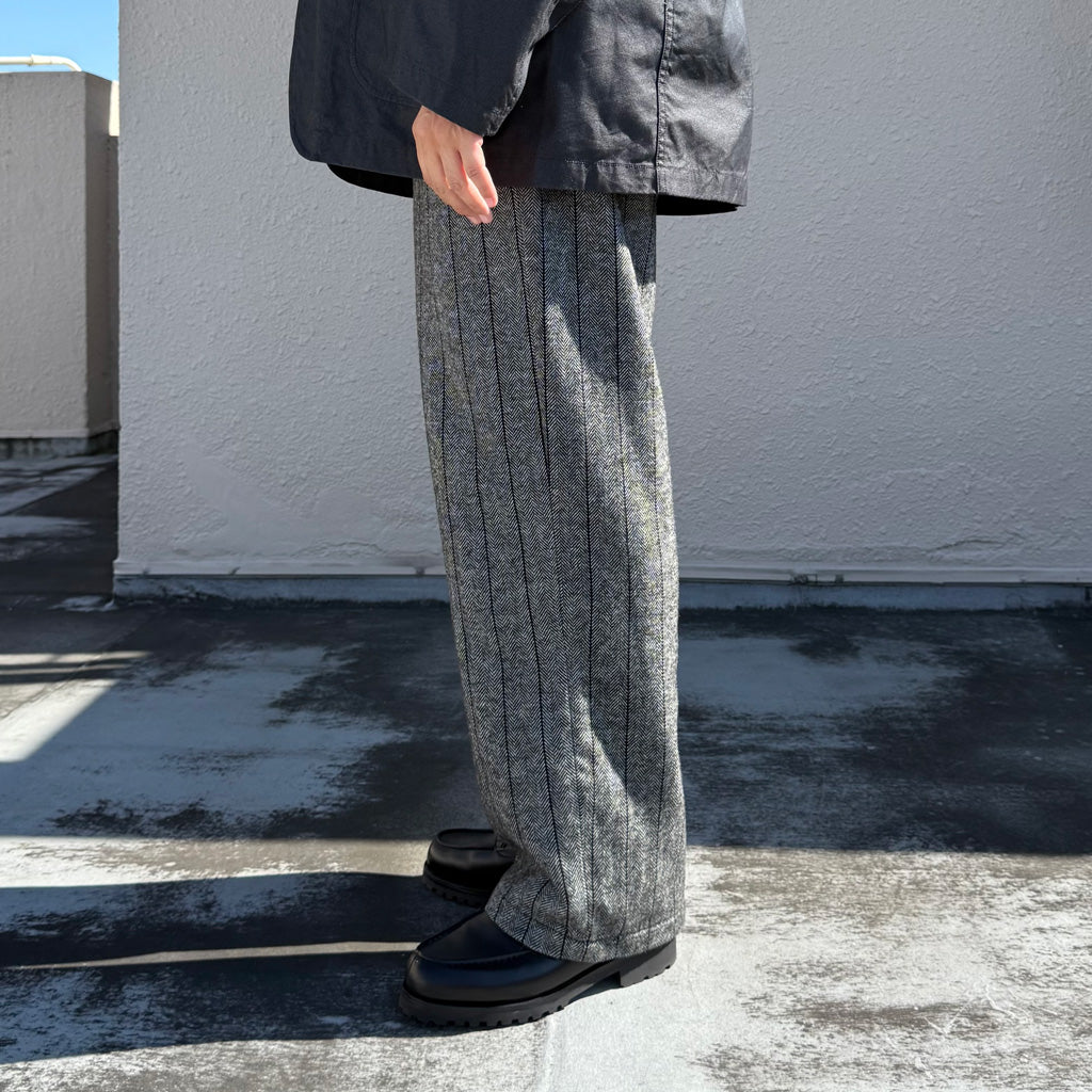 ENGINEERED GARMENTS : Officer Pant-Wool Striped HB (Dk.Grey)