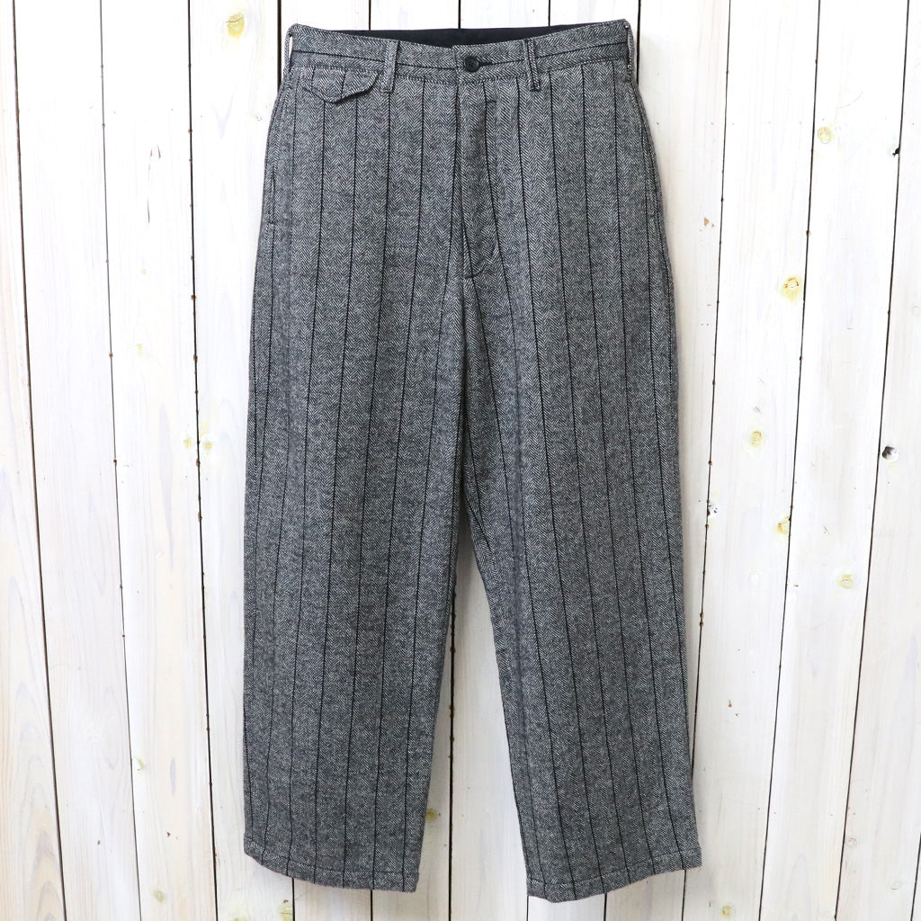 ENGINEERED GARMENTS : Officer Pant-Wool Striped HB (Dk.Grey)