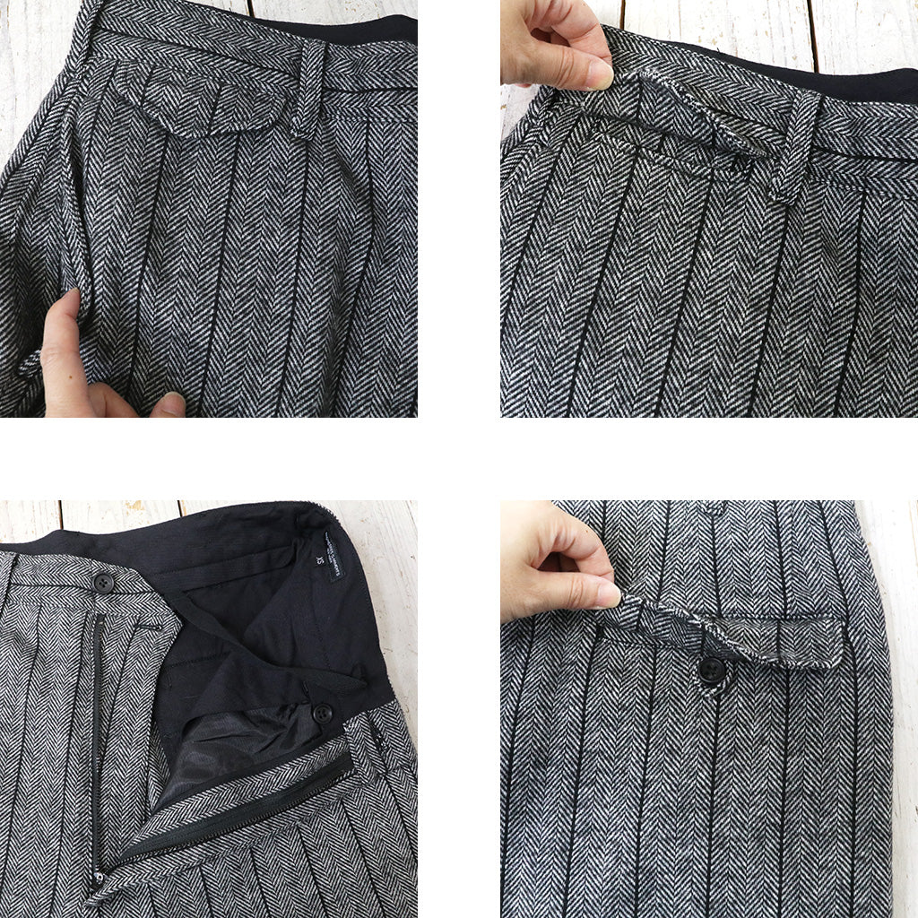 ENGINEERED GARMENTS : Officer Pant-Wool Striped HB (Dk.Grey)