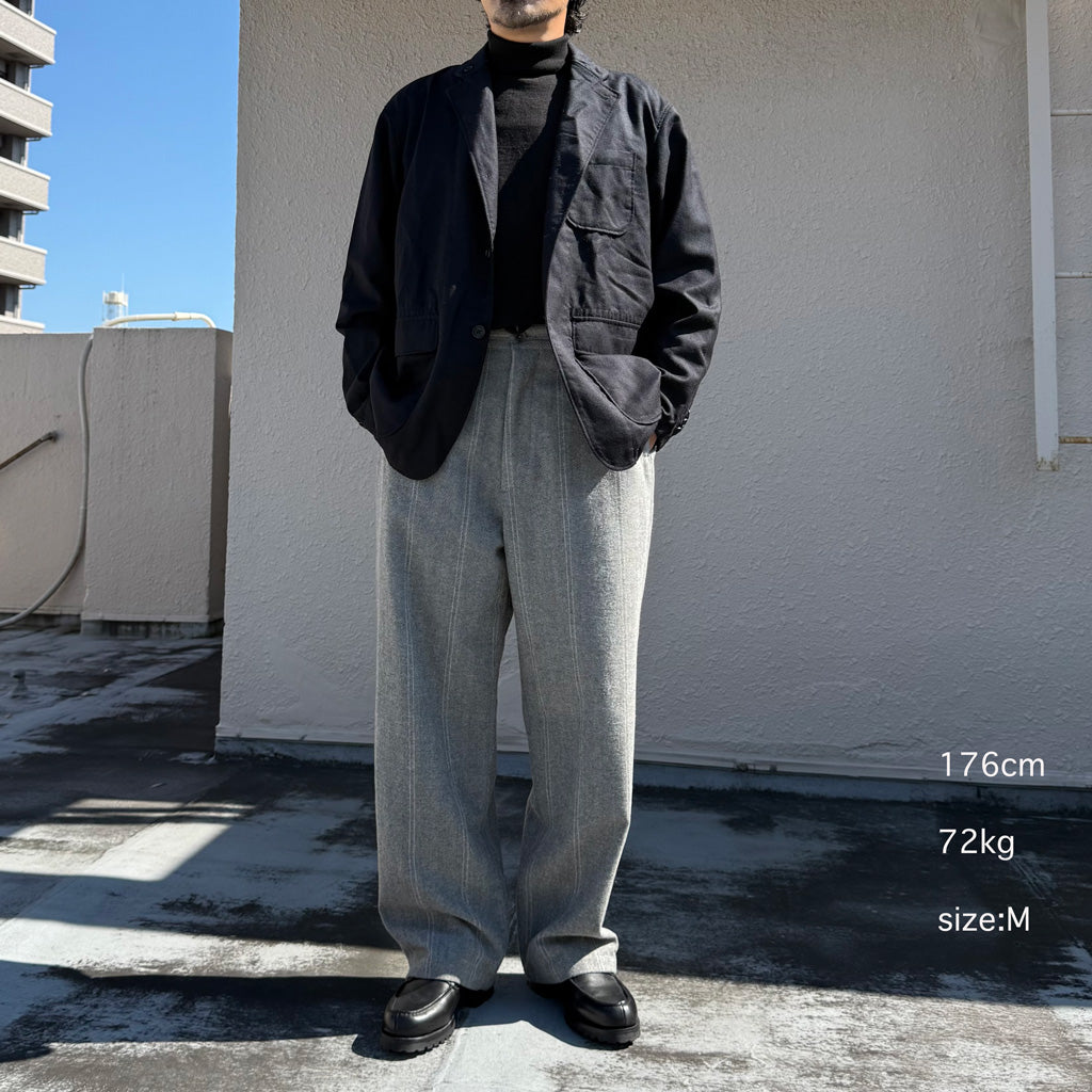 ENGINEERED GARMENTS : Officer Pant-Wool Striped HB (Lt.Grey)