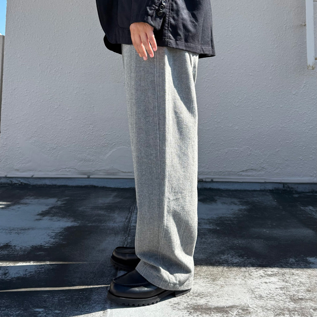ENGINEERED GARMENTS : Officer Pant-Wool Striped HB (Lt.Grey)