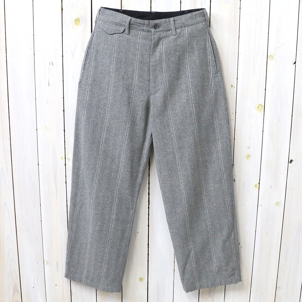 ENGINEERED GARMENTS : Officer Pant-Wool Striped HB (Lt.Grey)