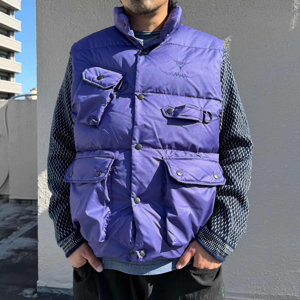 SOUTH2 WEST8xNanga : River Trek Down Vest-PE Ripstop (Purple)