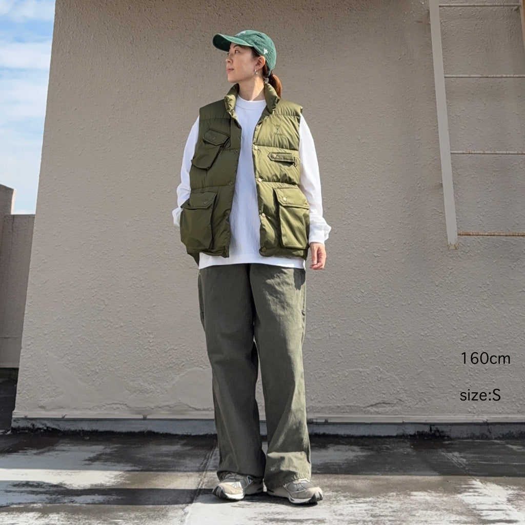 SOUTH2 WEST8xNanga : River Trek Down Vest-PE Ripstop (Olive)