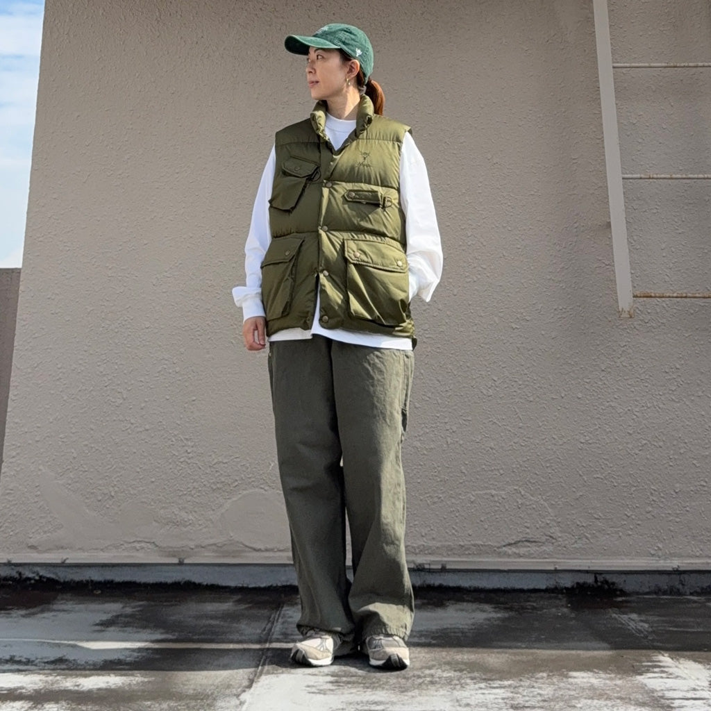 SOUTH2 WEST8xNanga : River Trek Down Vest-PE Ripstop (Olive)