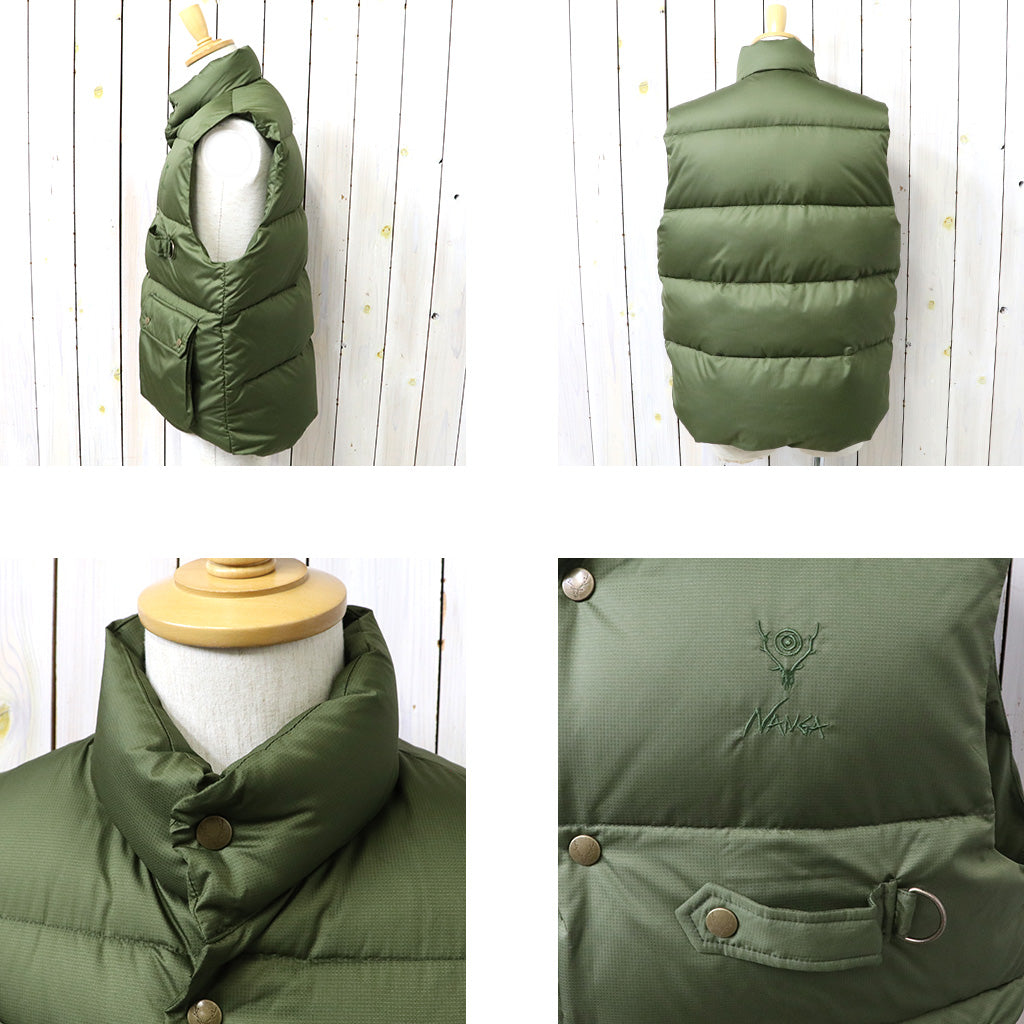 SOUTH2 WEST8xNanga : River Trek Down Vest-PE Ripstop (Olive)