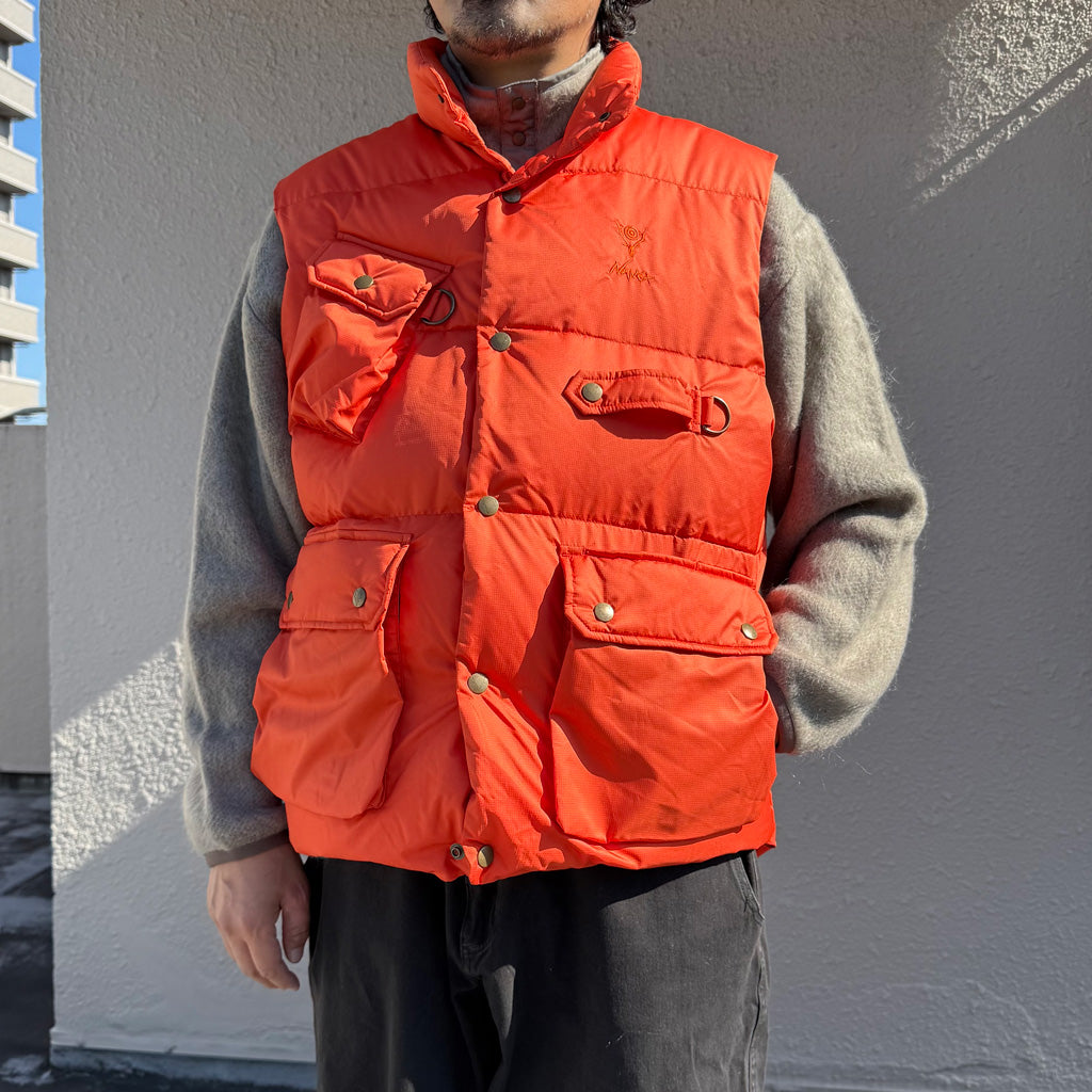 SOUTH2 WEST8xNanga : River Trek Down Vest-PE Ripstop (Orange)