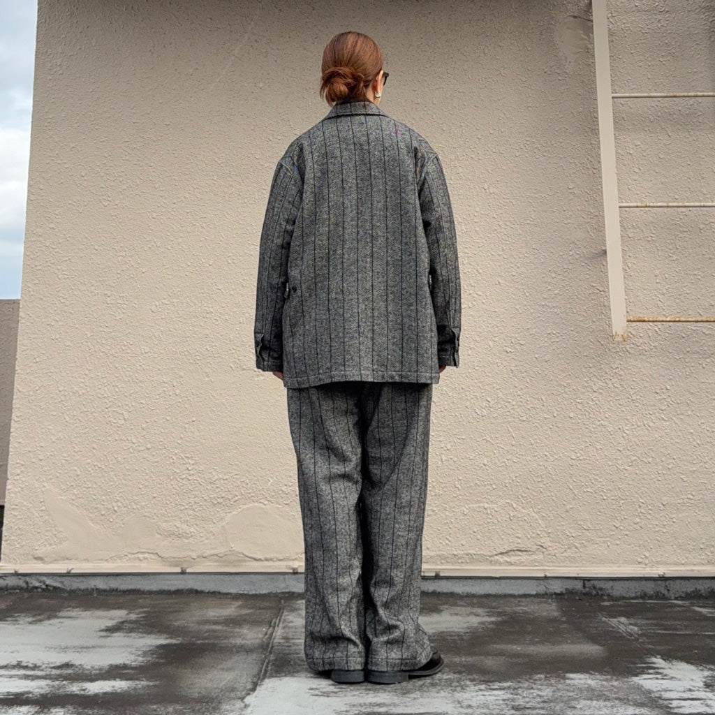 ENGINEERED GARMENTS : Loiter Jacket-Wool Striped HB (Dk.Grey)