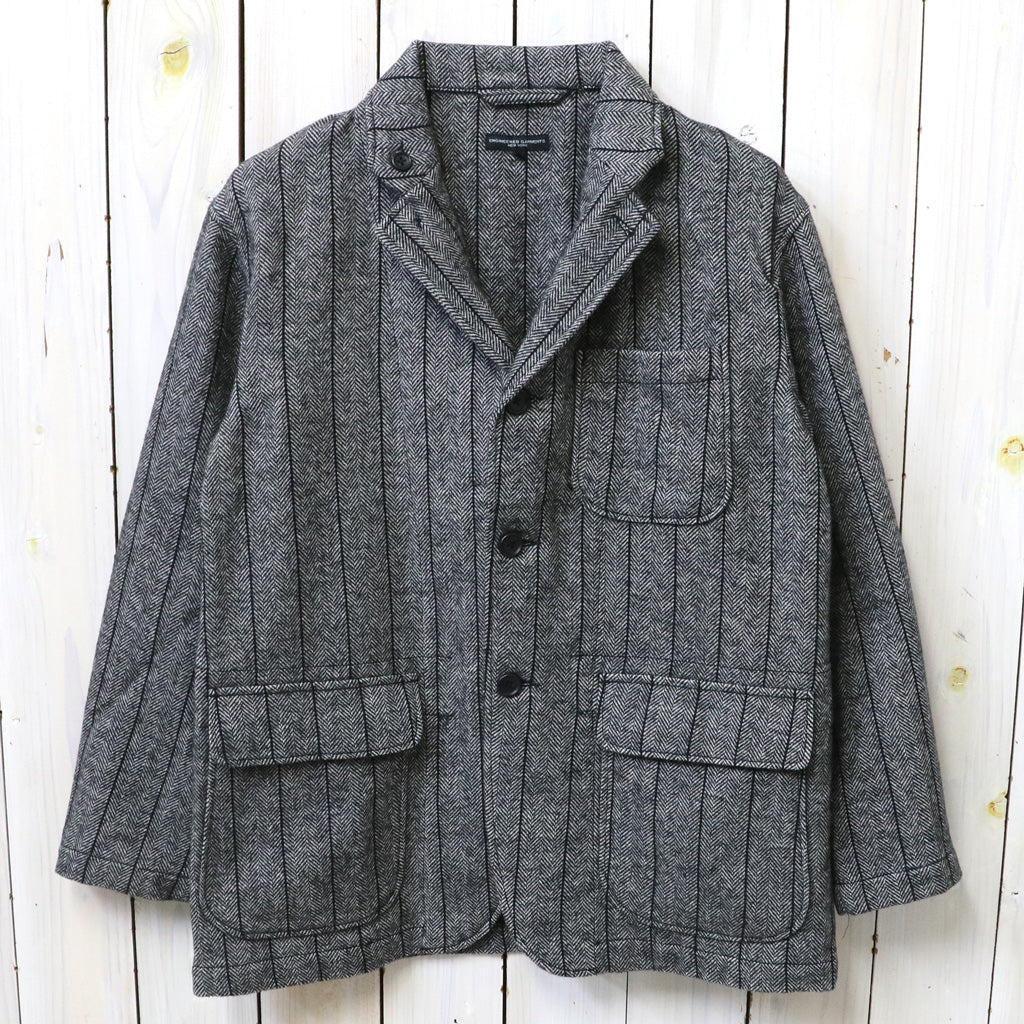 ENGINEERED GARMENTS : Loiter Jacket-Wool Striped HB (Dk.Grey)