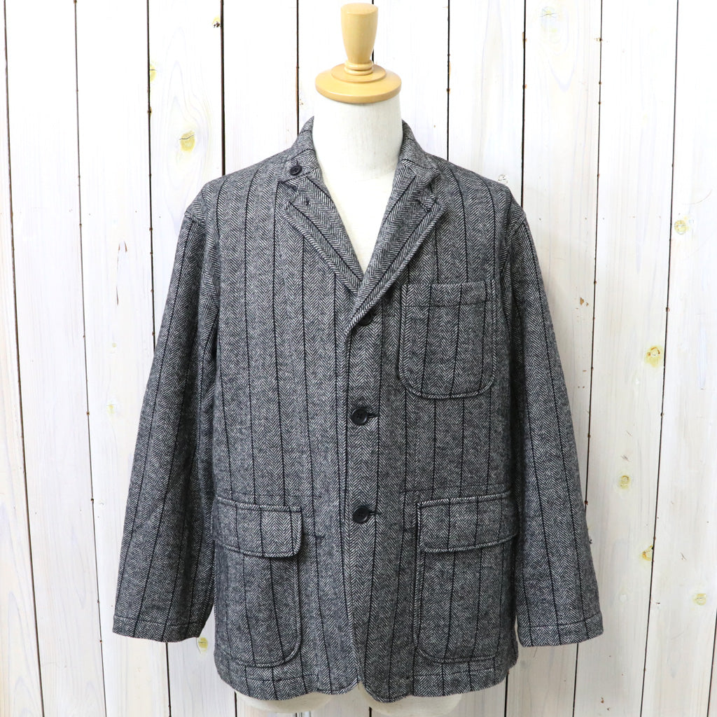 ENGINEERED GARMENTS : Loiter Jacket-Wool Striped HB (Dk.Grey)