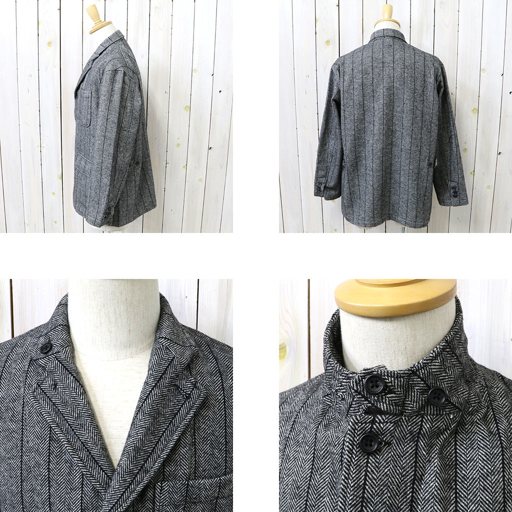 ENGINEERED GARMENTS : Loiter Jacket-Wool Striped HB (Dk.Grey)
