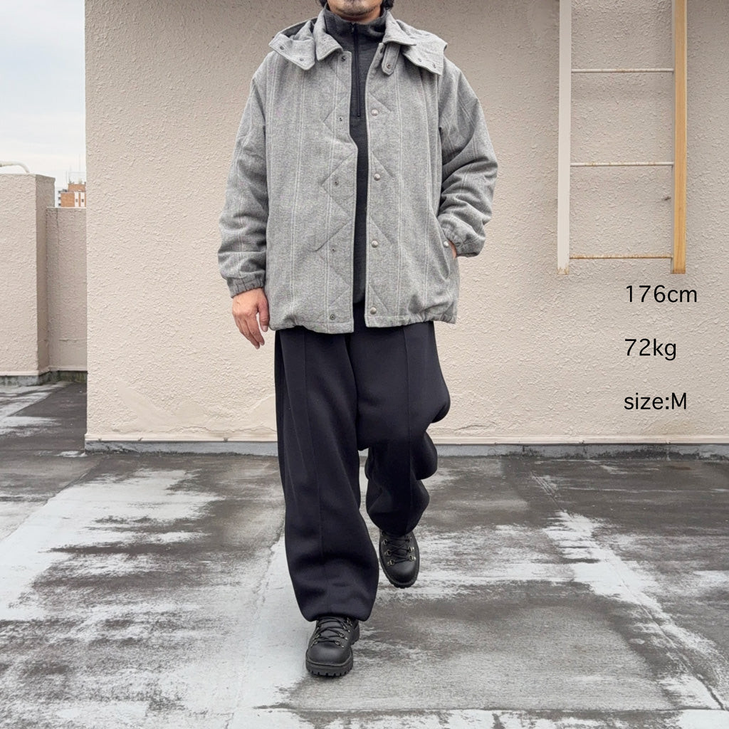 ENGINEERED GARMENTS : Wind Breaker-Wool Striped HB (Lt.Grey)