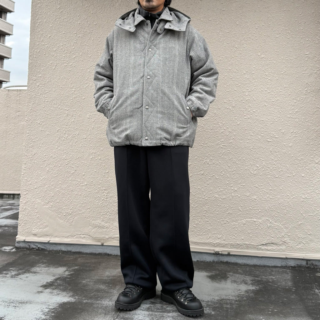 ENGINEERED GARMENTS : Wind Breaker-Wool Striped HB (Lt.Grey)
