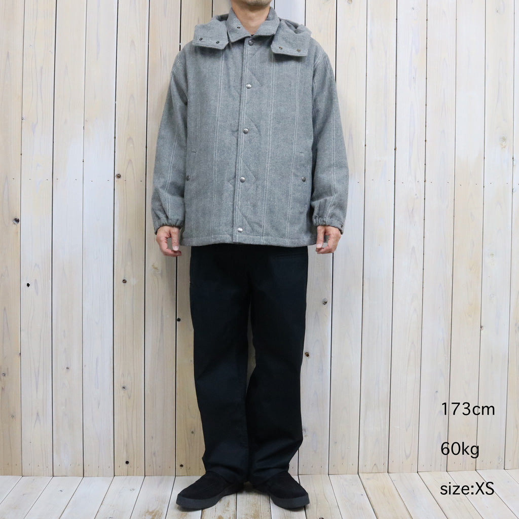 ENGINEERED GARMENTS : Wind Breaker-Wool Striped HB (Lt.Grey)