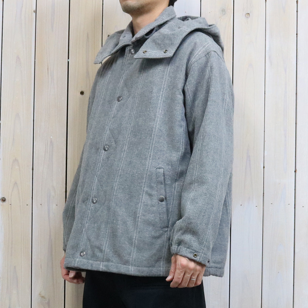 ENGINEERED GARMENTS : Wind Breaker-Wool Striped HB (Lt.Grey)