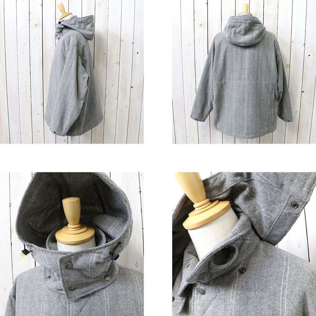 ENGINEERED GARMENTS : Wind Breaker-Wool Striped HB (Lt.Grey)