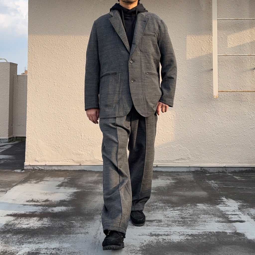 ENGINEERED GARMENTS : Knit Leisure Jacket-Tri Blend Jersey Knit (Charcoal)