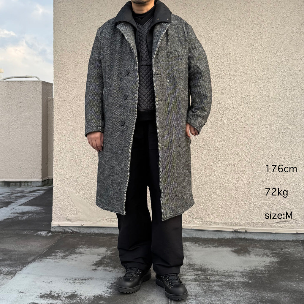 ENGINEERED GARMENTS : Chester Coat-Wool Shaggy Twill (Black)