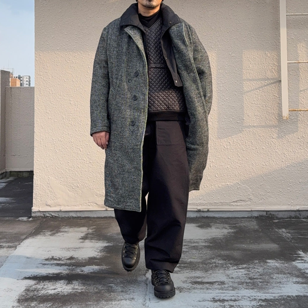 ENGINEERED GARMENTS : Chester Coat-Wool Shaggy Twill (Black)